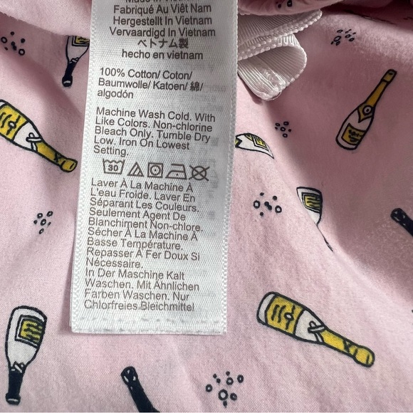 J. Crew Pink Pajama Pants with Champagne Print - Picture 8 of 8